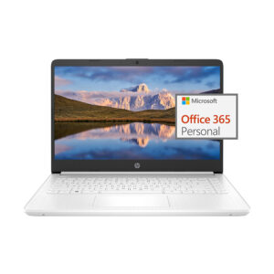 HP 14" Ultral Light Laptop for Students and Business, Intel Quad-Core, 8GB RAM, 192GB Storage(64GB eMMC+128GB Ghost Manta SD Card), 1 Year Office 365, USB C, Win 11 S